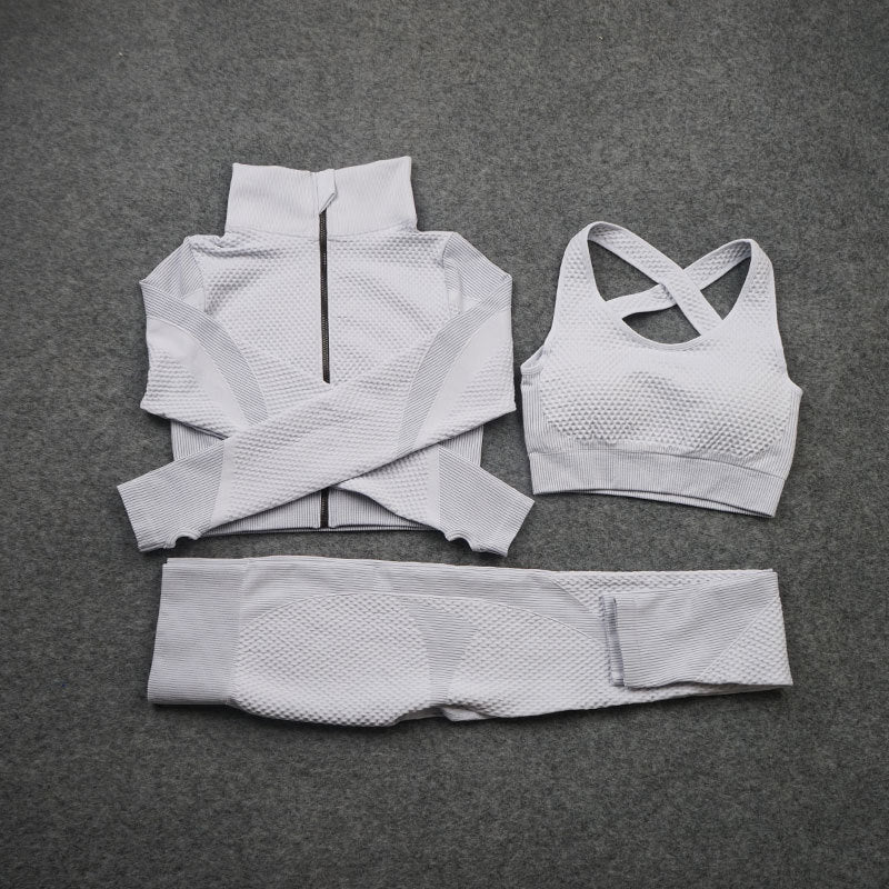 Three piece Stretch Yoga Suit