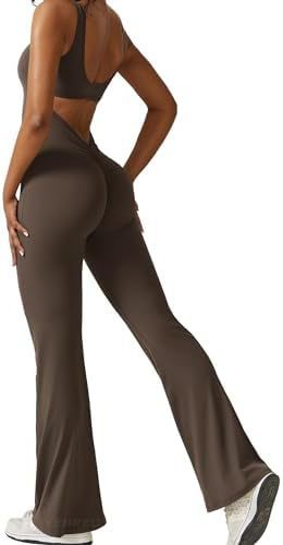 Sleeveless Flare Yoga Jumpsuits