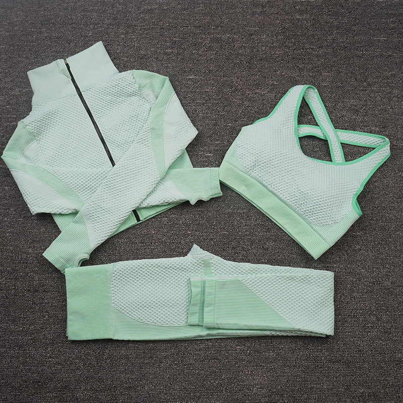 Three piece Stretch Yoga Suit