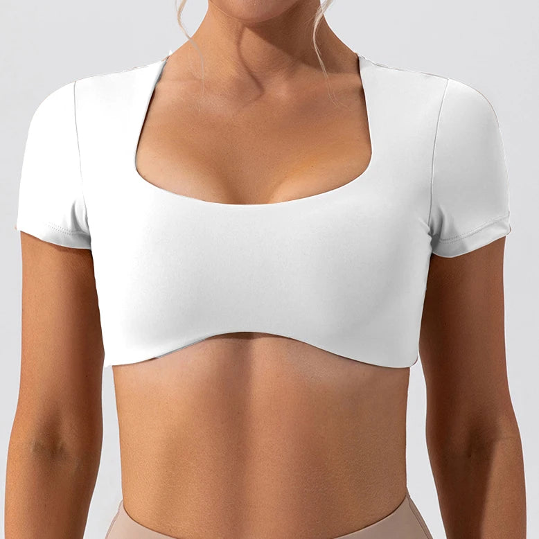 white Sports Bra