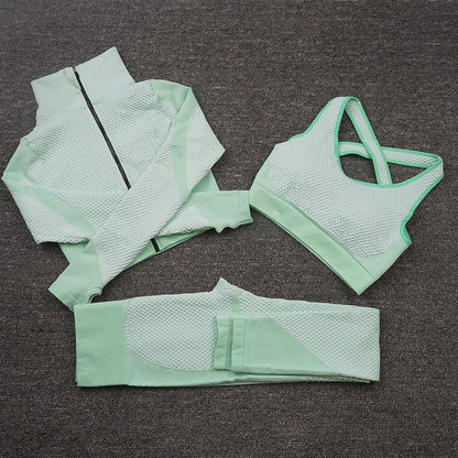 Three piece Stretch Yoga Suit