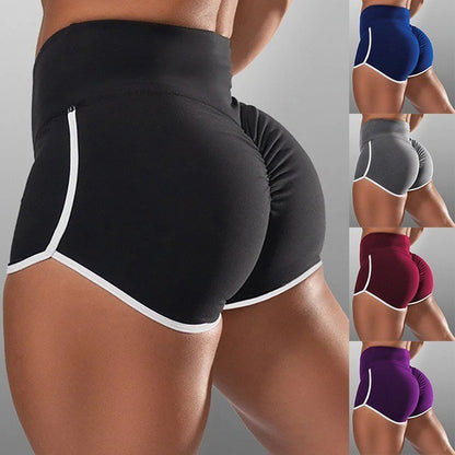 Sexy Solid Color High Waist Sports Running Shorts