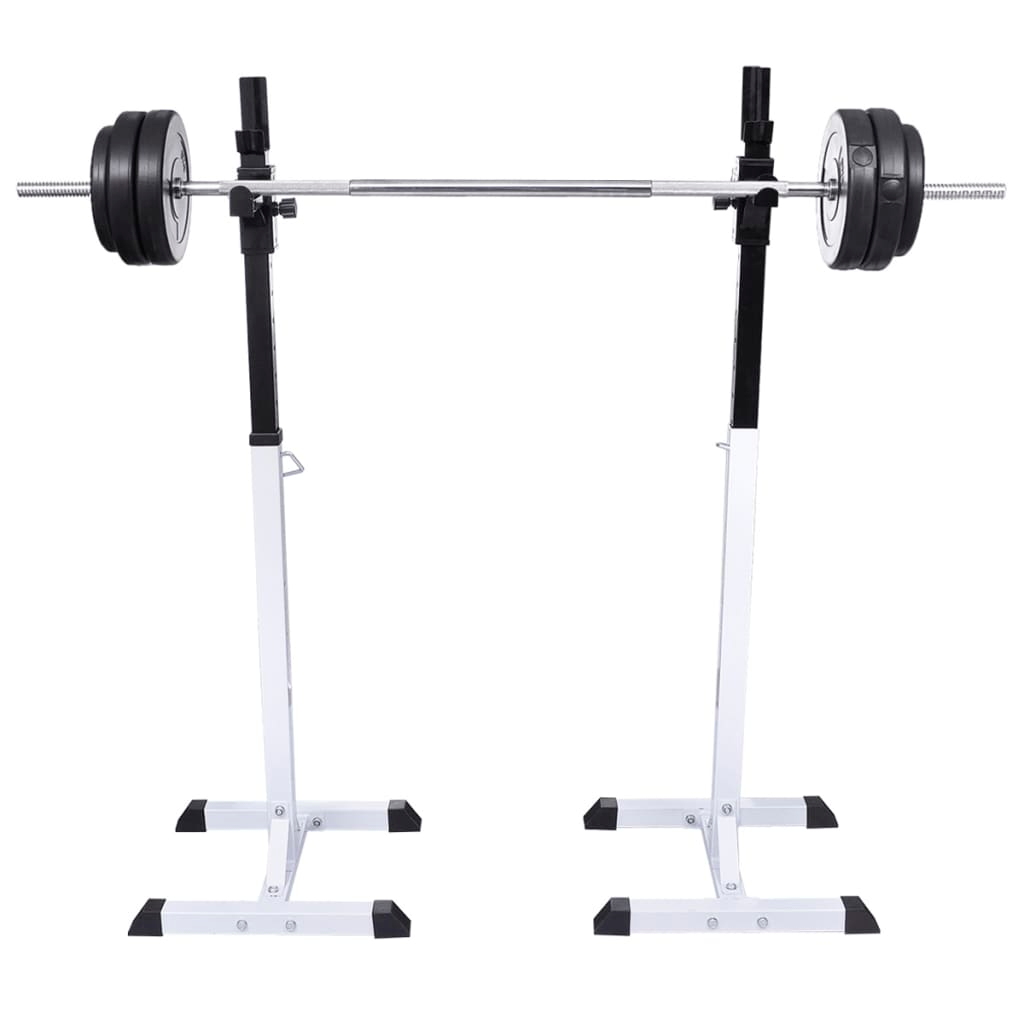 vidaXL Barbell Squat Rack with Barbell and Dumbbell Set 30.5 kg