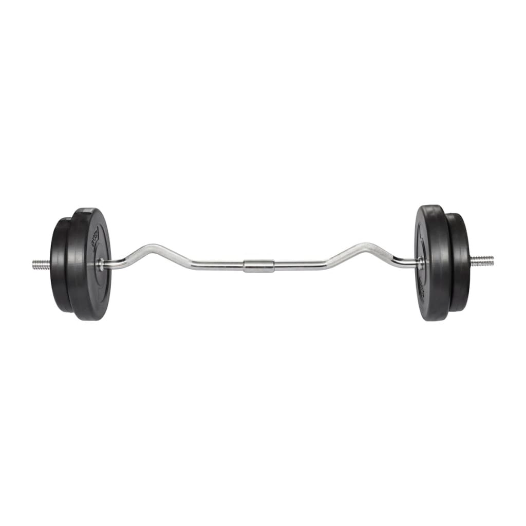 vidaXL Curl Bar with Weights 30kg