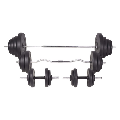 vidaXL Barbell and Dumbbell Set 120 kg