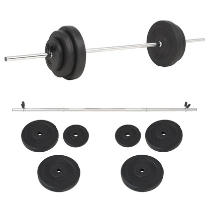 VidaXL 30 kg Barbell Set