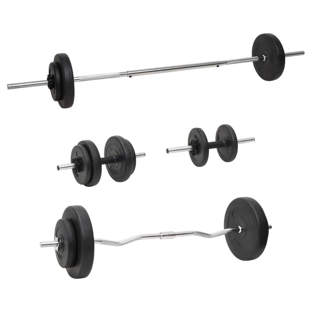 dumbbell and barbell set