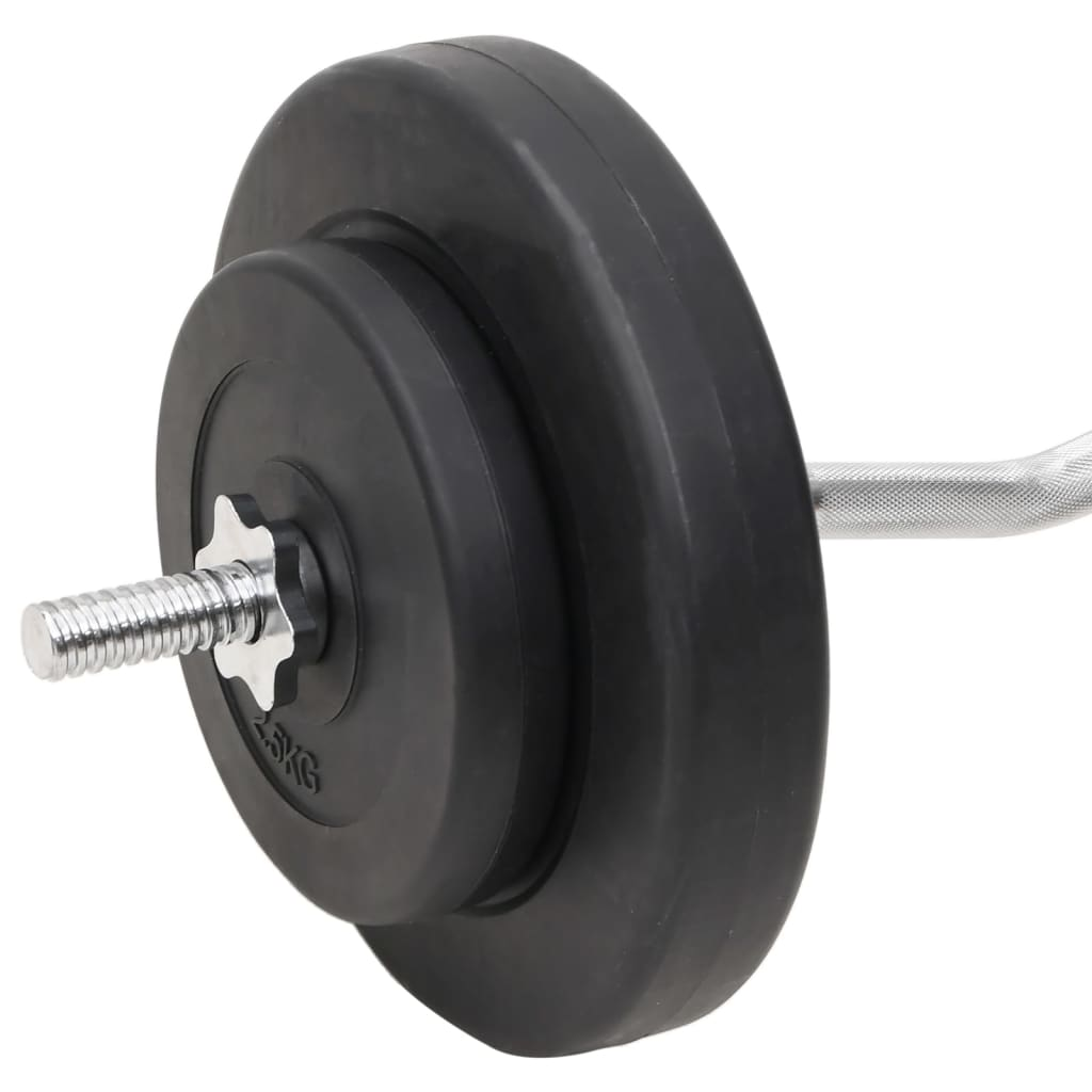 dumbbell and barbell set