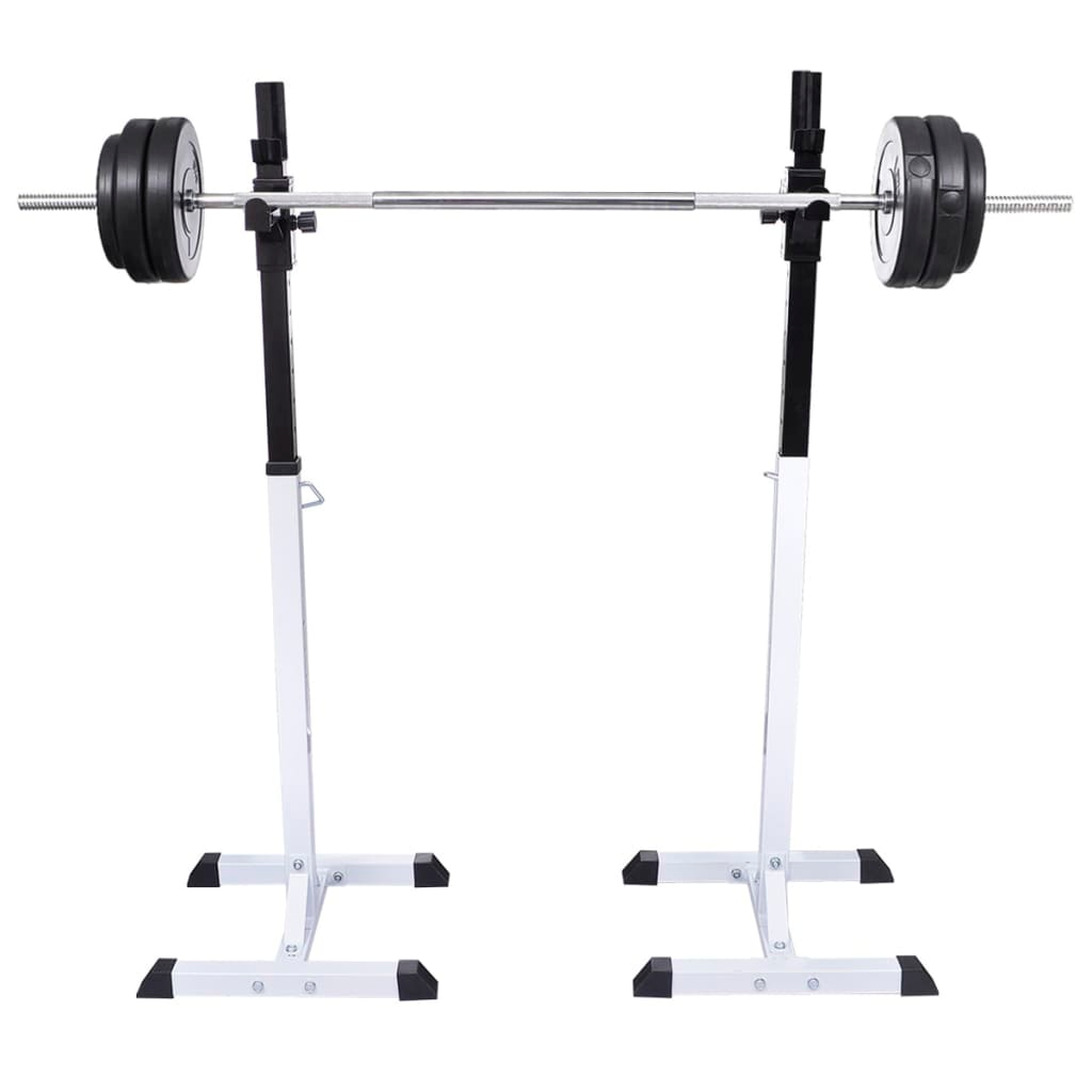 vidaXL Barbell Squat Rack with Barbell and Dumbbell Set 60.5 kg