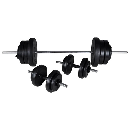 vidaXL Barbell Squat Rack with Barbell and Dumbbell Set 60.5 kg