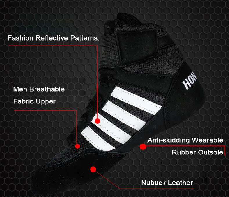 Rubber Outsole Boxing Shoes