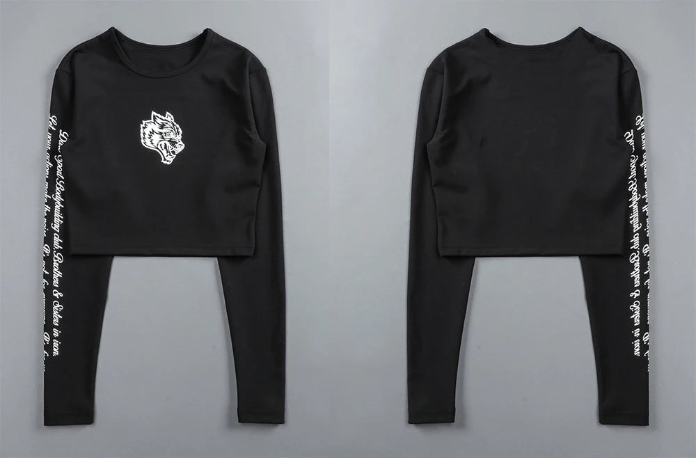 black long sleeve top