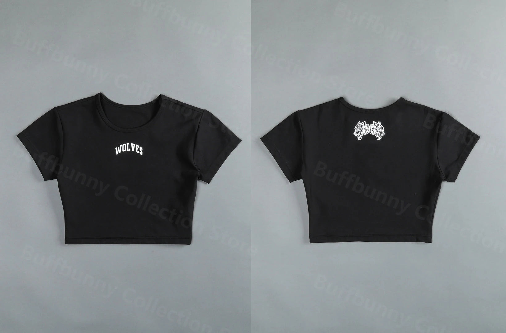 black short sleeve crop top