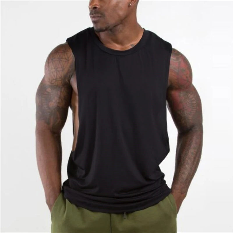 black Gym Vest